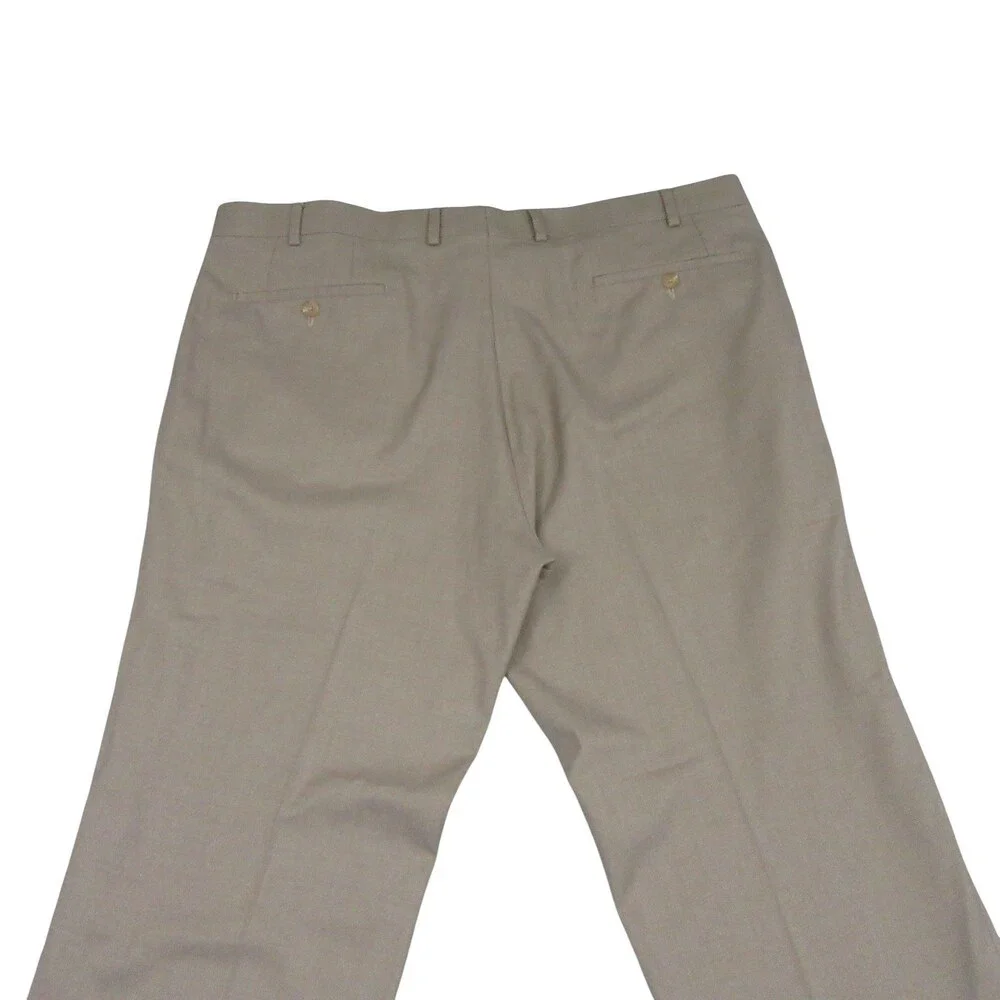 Polo Ralph Lauren Mens Dress Pants 40 X‎ 30 Beige Stretch Polyester Flat